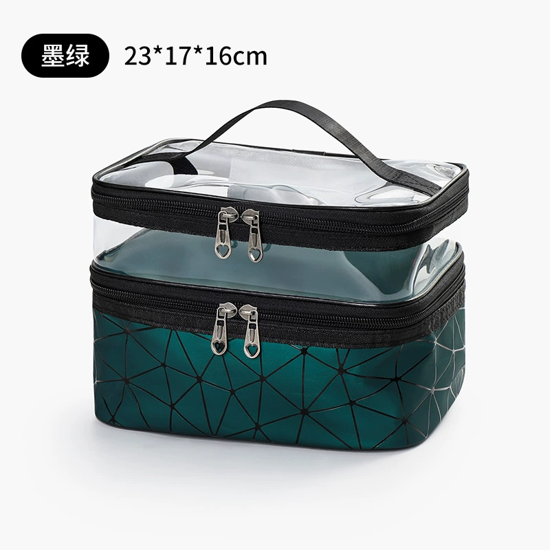 Handheld cosmetic bag, capacious purse, storage bag for traveling