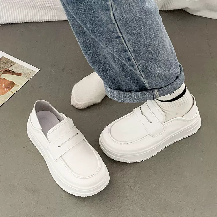 White Nurse Shoes - Comfortable Platform Sneakers for Spring/Summer, Soft Sole, Restless Legs Relief