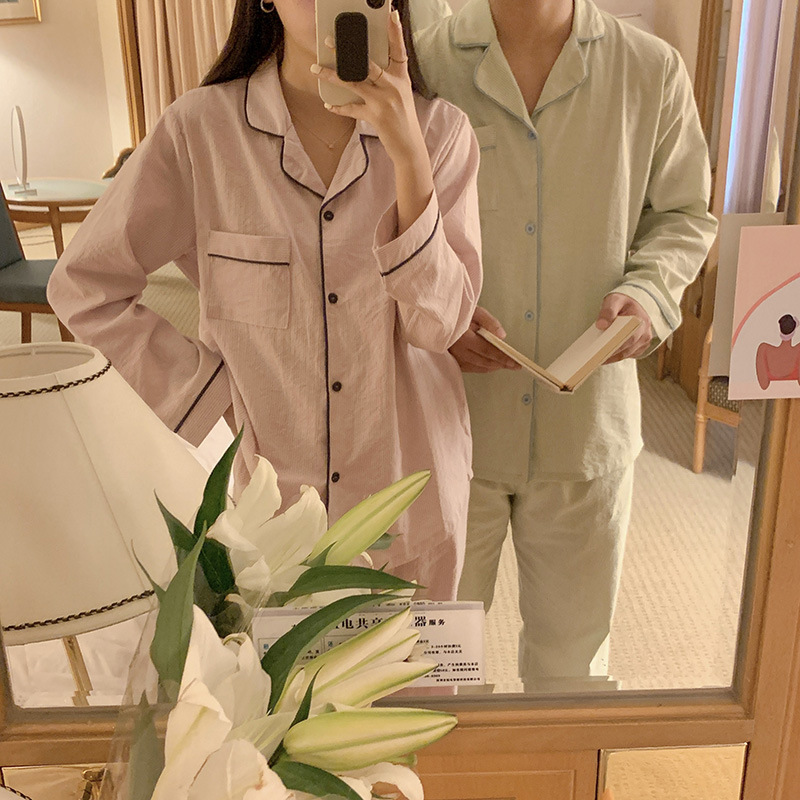 Product details picture_actual shot#New Product#Men's Comfortable Loose Striped Early Autumn Pajamas Home Clothes Set