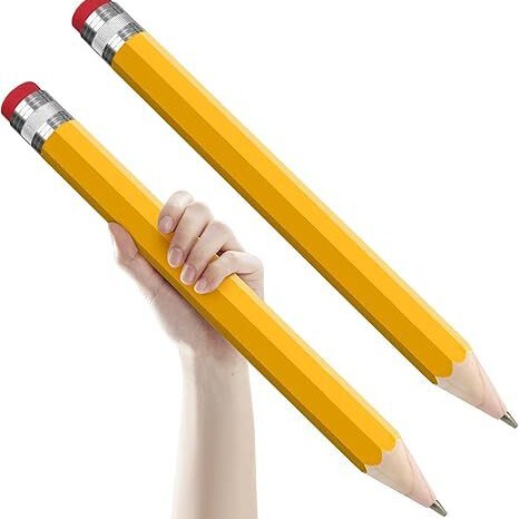Cross-Border Wooden Large Pencil Giant Giant Brush Wordless Personalized Creative Octagonal Pencil Office Learning Gift Batch