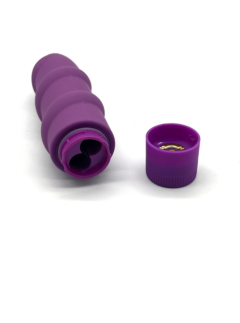 Silent Rechargeable Vibration Wand for Women, Purple Silicone Massage Stick — detail image 5