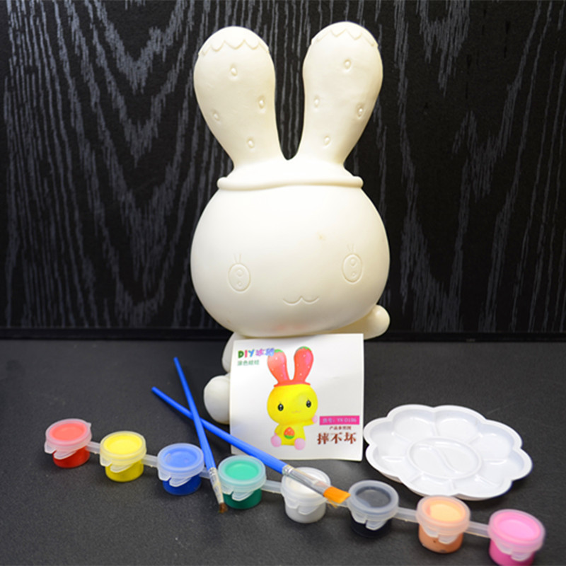 Alcancía de Conejo de Vinilo DIY para Pintar e Irrompible para Niños