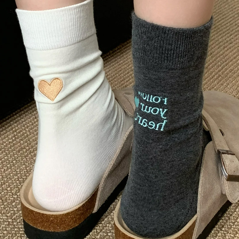Women's Autumn and Winter Mid-Calf Socks, Trendy Seamless Socks, White Long Socks, Spring and Autumn Maternity Socks, Black Long Style Women's Autumn and Winter Mid-Calf Socks, Trendy Seamless Socks, White Long Socks, Spring and Autumn Maternity Socks, Black Long Style