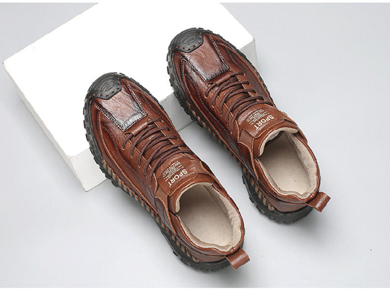 Giày bốt nam cổ trung Martin phối màu, đế cao su chống trượt, phong cách casual — 2683 màu nâu sẫm, 2683 màu đen chi tiết 14