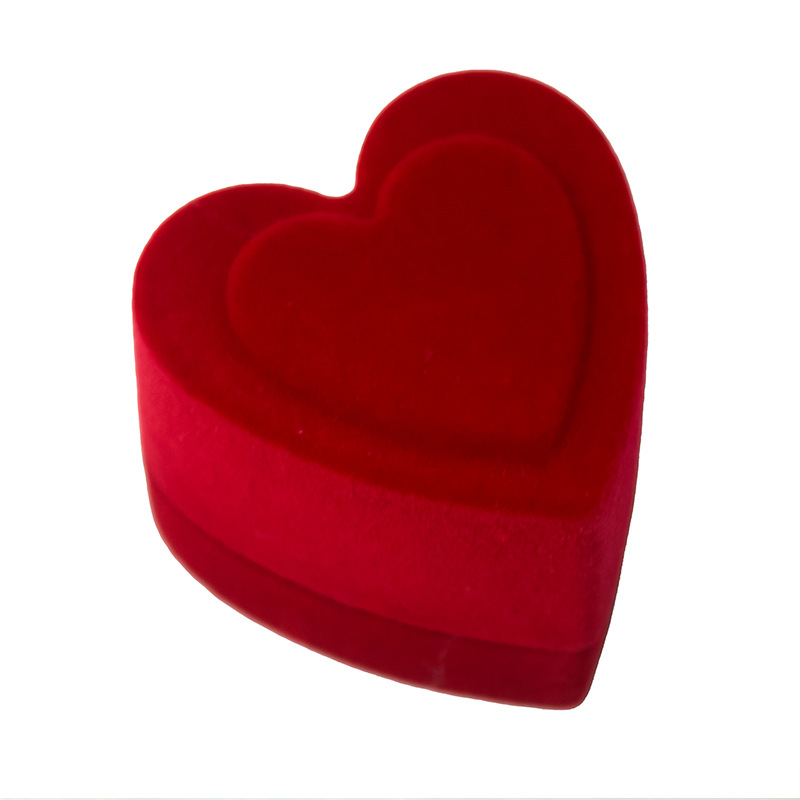 Caixa de anillo de alta calidad, caja de joyas de flojo rojo, caja de almacenamiento de anillo de amor de alta calidad, caja de almacenamiento de pendientes
