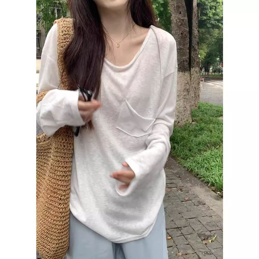Blusa de Protección Solar de Manga Larga para Mujer UPF30+ de Poliéster para Verano image 4