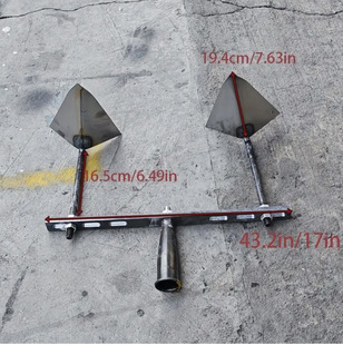 [Cross-Border Shipping Available] Agricultural Trenching Triangular Hoe Trenching Device Manual Hand Plow Manual Manganese Steel Double