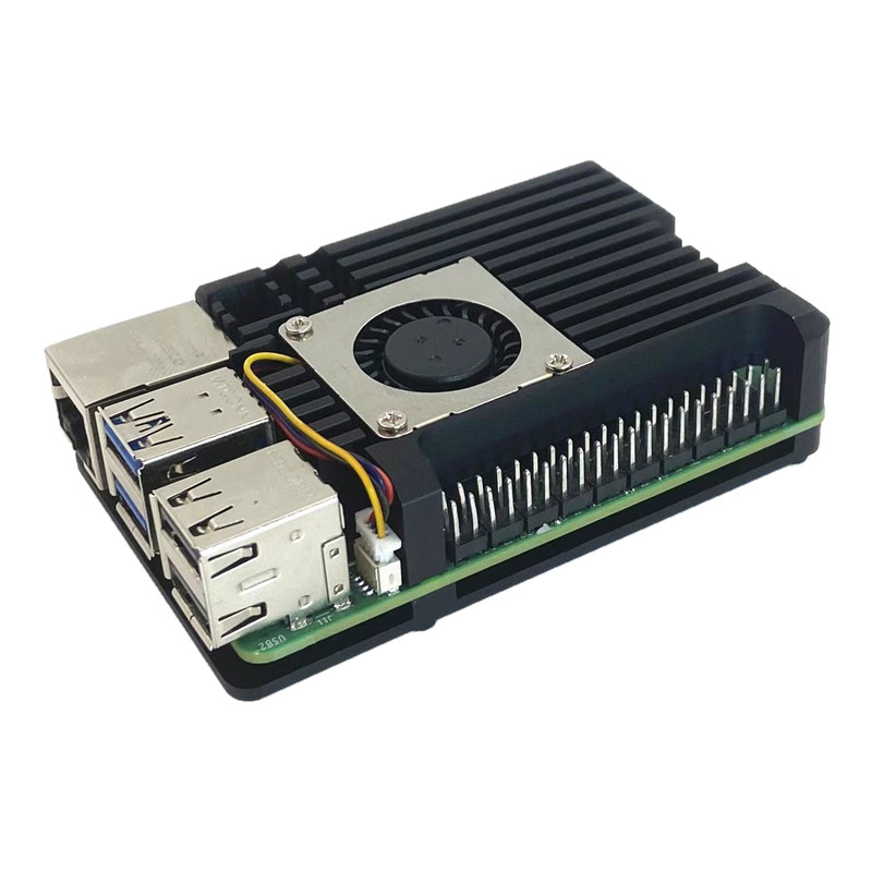 Raspberry Pi 5 ケース、PWM 速度調整ファン付き、アルミニウム合金冷却、RaspberryPi5 シャーシ、複数のデバイスと互換性あり|undefined