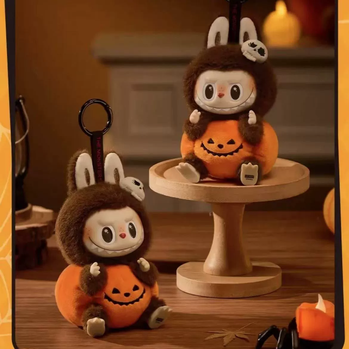 POP MART Bubble La Bu Heart Macaron Glip Blind Blind Blind Halloween Doll Pumpkin