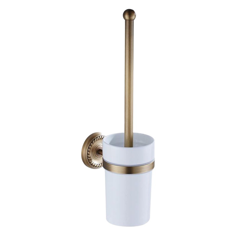 Supply wholesale bathroom hardware pendant European bathroom copper antique ceramic toilet cup set toilet brush holder