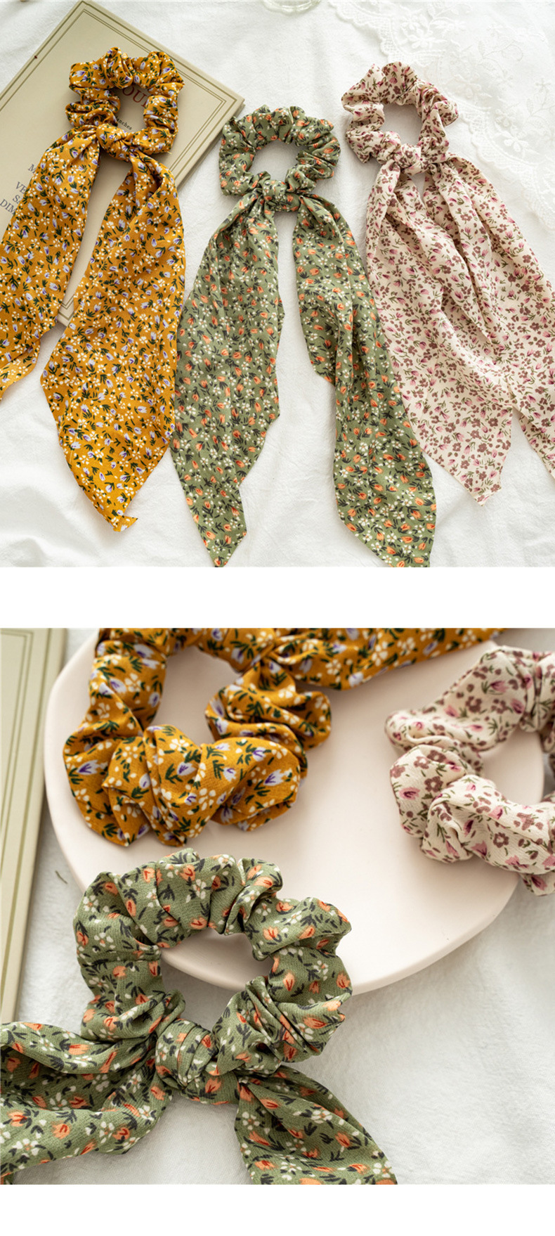 Women's Pastoral Ditsy Floral Cloth Hair Tie display picture 2