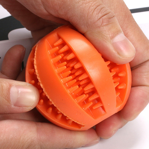 Pet watermelon ball, leaky food ball, TPR rubber spike ball, dog chew toy ball, teeth grinding and bite-resistant pet toy