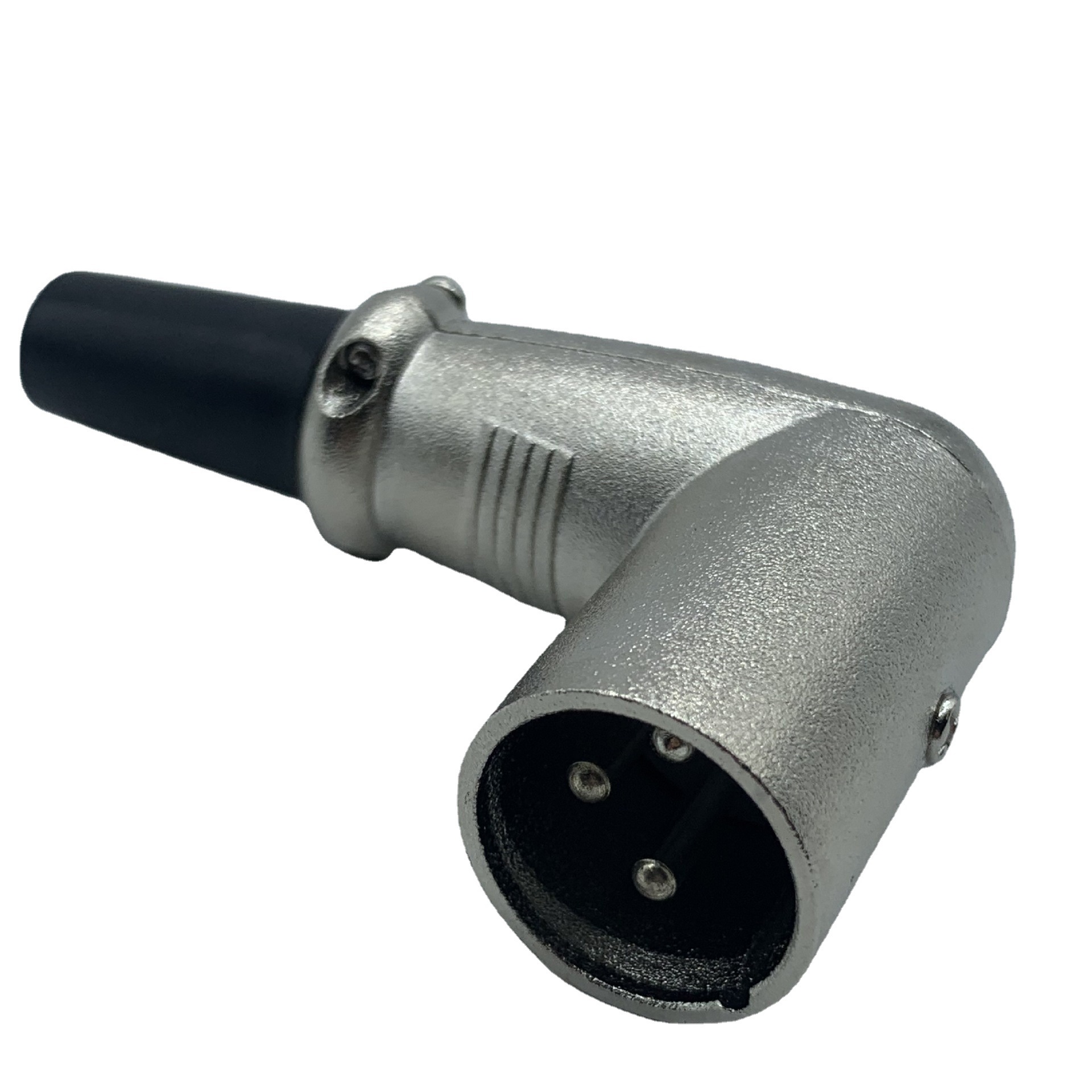 日式90度卡侬头3PIN 镀镍 插头  XLR3P公 适用于麦克风话筒头调音