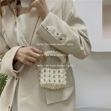 韓國網紅新款巴洛克仿珍珠斜挎包女 甜美可愛公主風少女風手提包