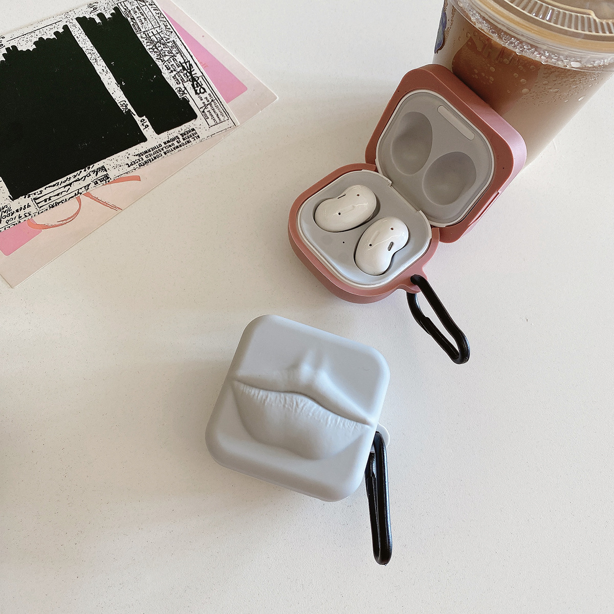 Labio estereoscópico para Samsung Galaxy Case BudsLive / Buds2 pro Wireless Bluetooth Headset Case
