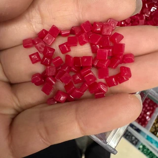 4mm正方戒面天然石玛瑙优化天河石 DIY石头贴片半面饰品配件批发