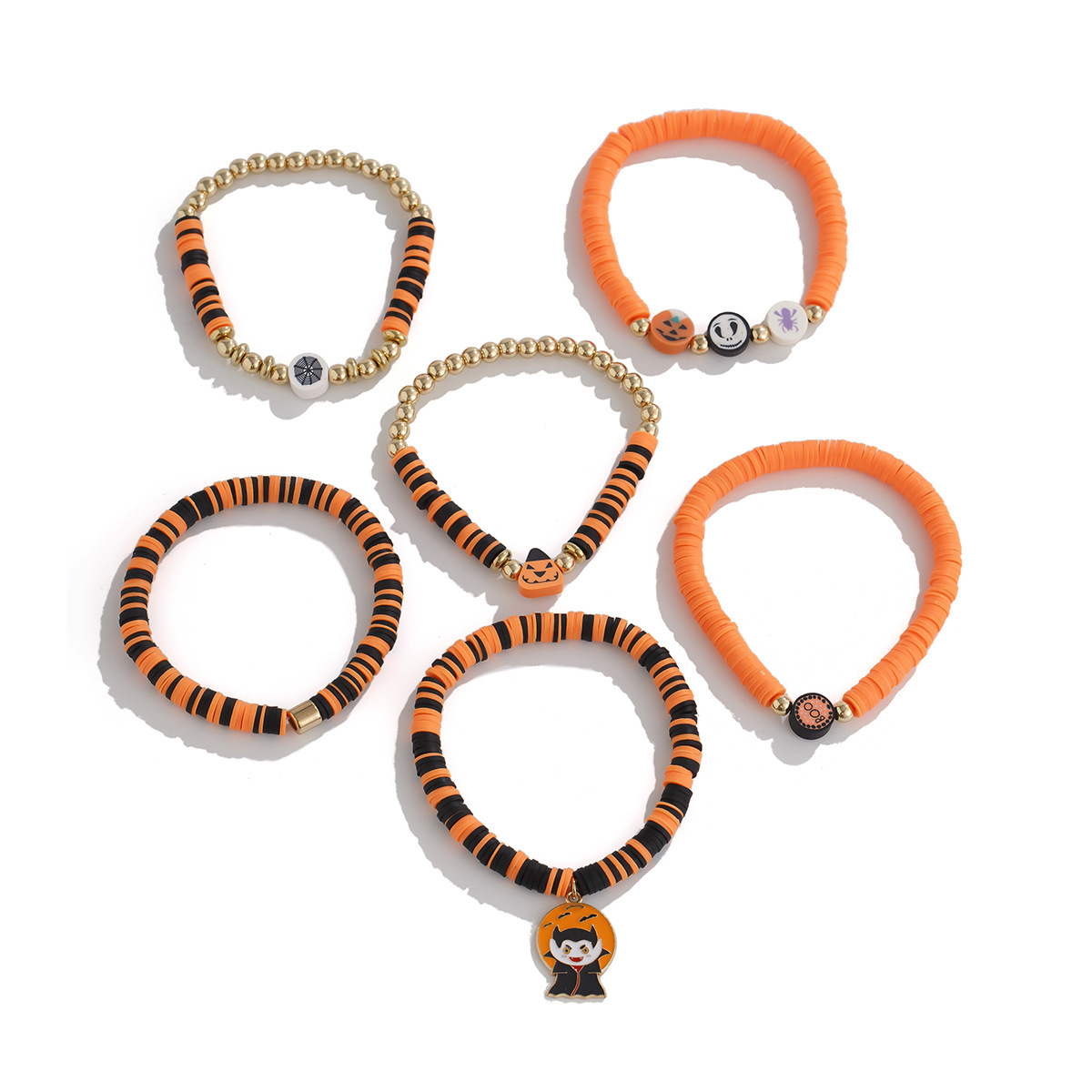 21g Weight Alloy Pendant Material Bracelets Classification CCB, Arylic, soft clay Chain Material 1 Set Quantity Festival Occasion CCB, Arylic, Alloy Material Halloween Festival Pumpkin, Bat, Ghost Pattern Women's Gender Beaded, Enamel Design Funny Style Funny Pumpkin Bat Ghost CCB Arylic Alloy Beaded Bracelets Wholesale 49