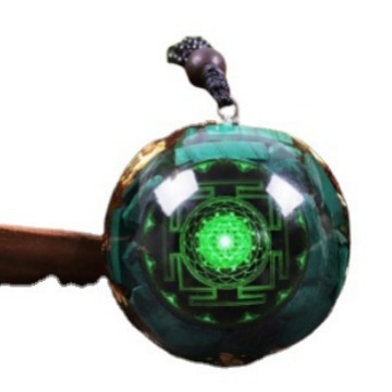 El comercio exterior de cristal natural grava colgante epoxi hecho a mano collar de regalo de Navidad transfronterizo nuevo producto