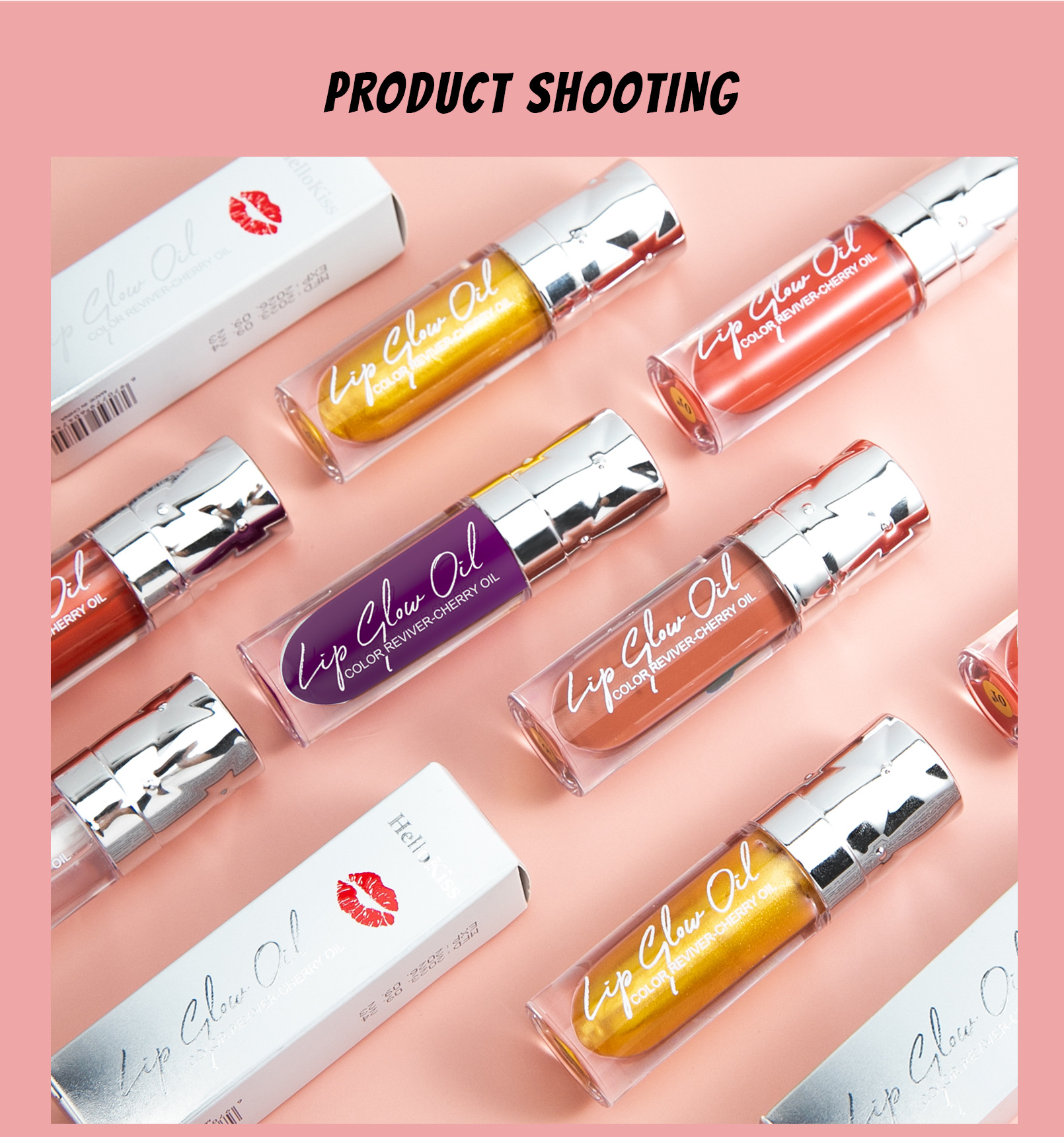 Hellokiss Lip oil Moisturizing and Nourishing Transparent Lip Care Oil Lip Gloss Gold Lip glow oil undefined