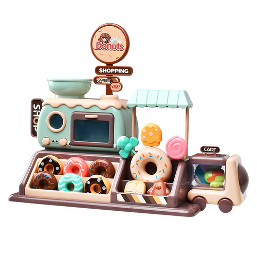 Hollywood Donut Shop Children's Kitchen Oven Kitchenware Set for Girls, Role-Playing Game Toy, Wholesale