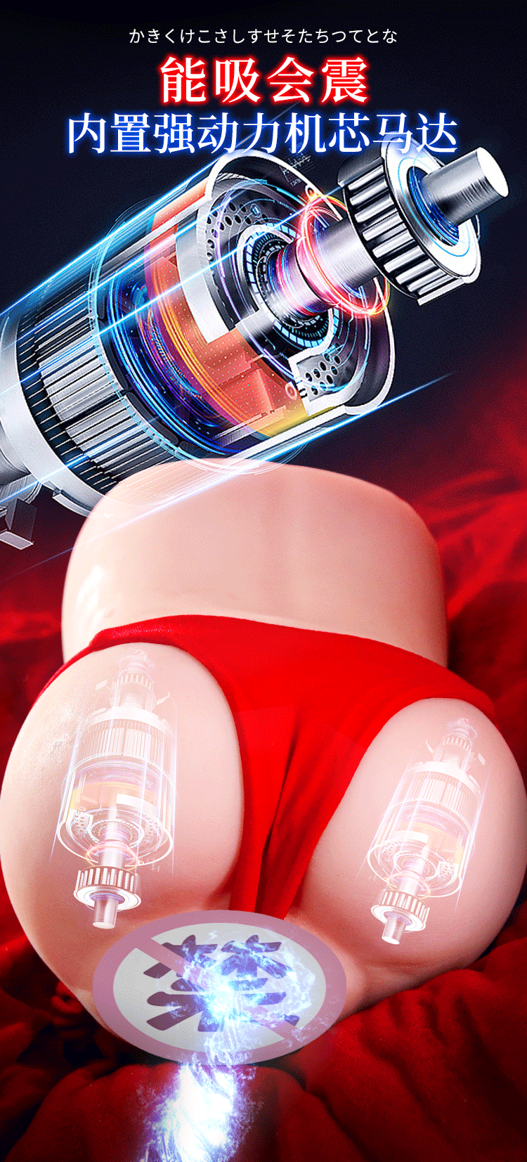 Male Masturbation Device with Suction and Warming, Single Channel TPE Half-Body Doll — detail image 9