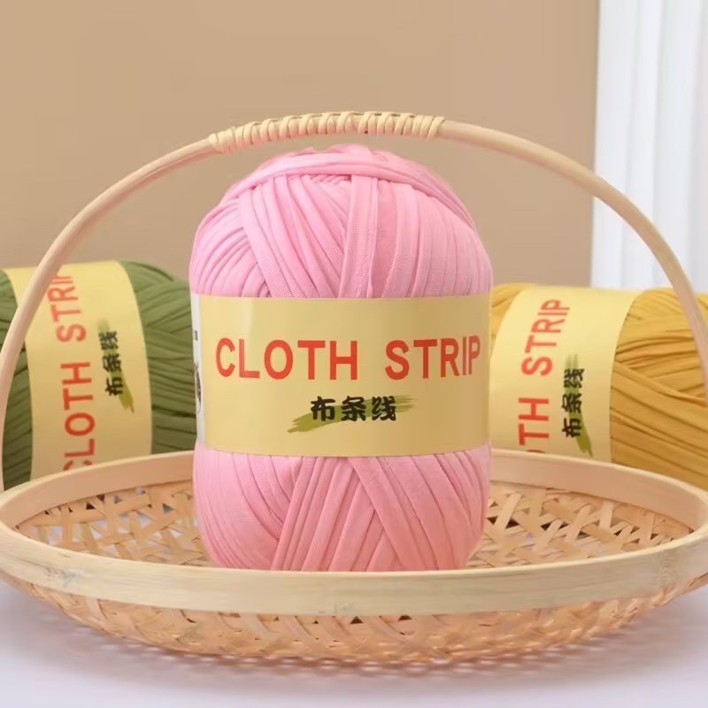 Gran gancho de línea de tela muñeca zapatillas de almacenamiento cesto cojín manta ganchillo DIY material casero tela gruesa trenzado