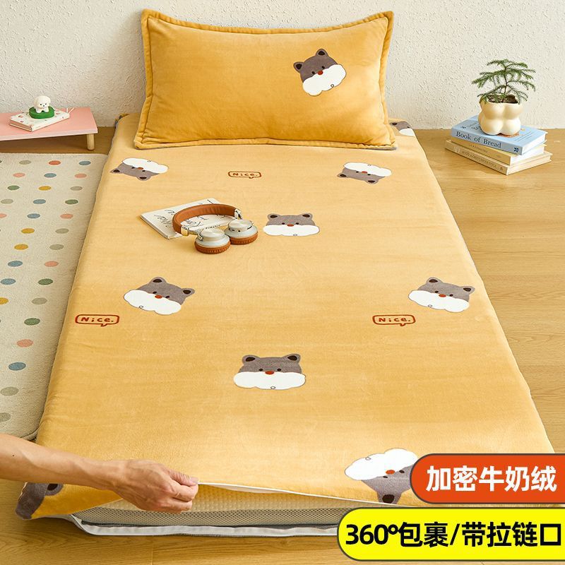 Leche de veludo dormitorio estudiante colchón de coral 90x190 colchón de invierno