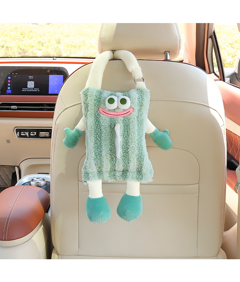 Car Tissue Box Hanging Cute Cartoon Monster Auto Back Seat