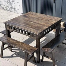 全实木八仙桌正方形老式桌子家用餐桌饭店餐馆中式小方桌吃饭桌子