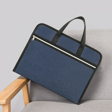 自优新公文包定制logo男士文件包印刷女士款商务手提包带水杯位