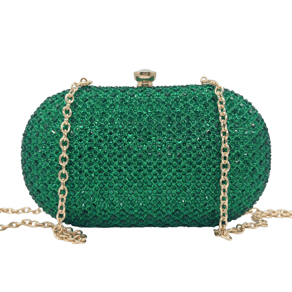 Túi clutch nữ đính đá sáng bóng dự tiệc thanh lịch — vàng nhạt, bạc, ngọc lục bảo, màu xanh đậm chi tiết 12