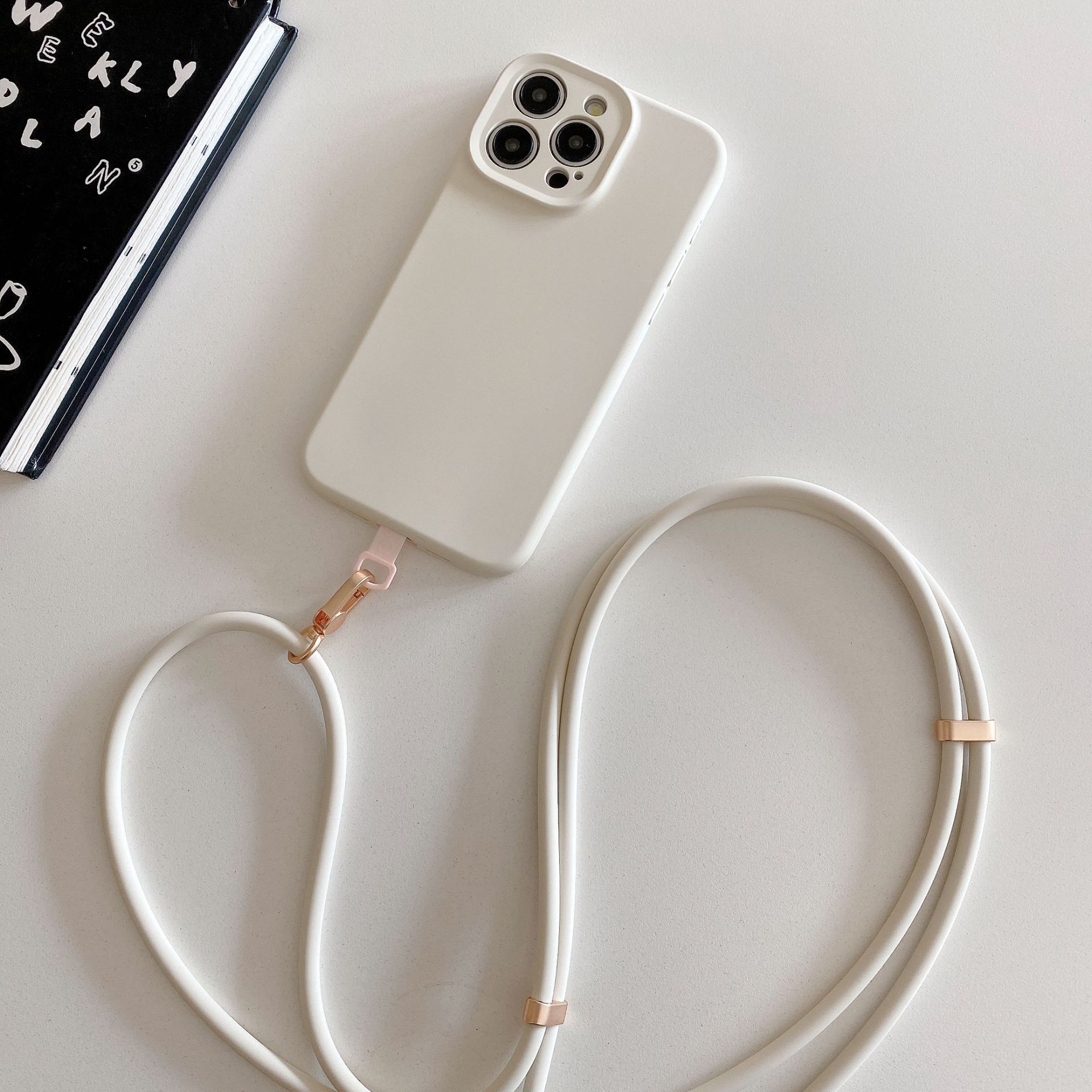 Verdadero silicona líquida universal moda al aire libre cuello de cuello de cuello anti-perdida ajustable para teléfono móvil universal cuello conveniente