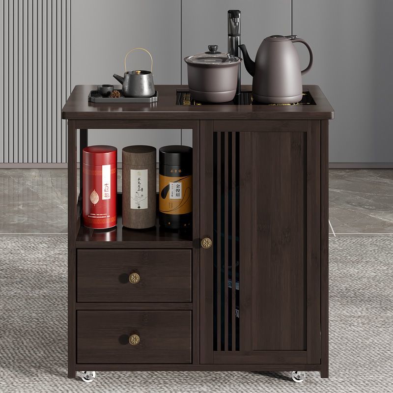 Mobile Tea Table Side Cabinet Tea Cabinet Tea Table Small Tea Table Kettle Integrated Office Tea Set Storage Cabinet
