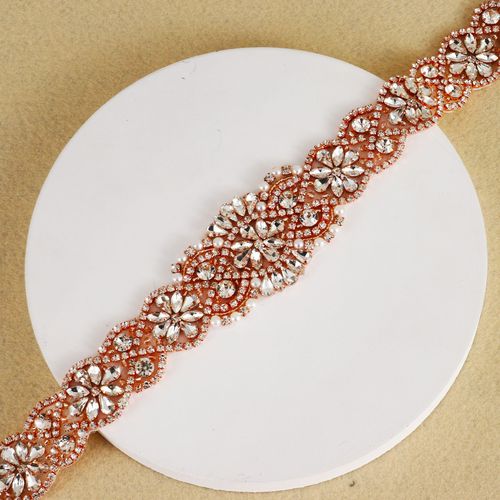 European and American DIY wedding dress accessories, trim, lining, hand-stitched water crystals, bride's belt, crystal waist decoration