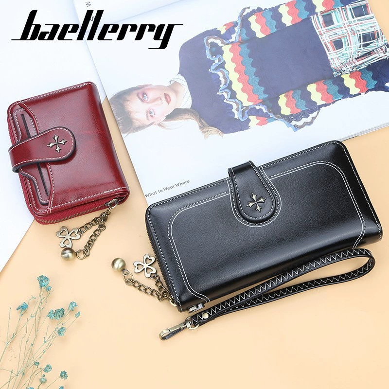 baellerry Короткий ретро-кошелек, держатель для карт, сумка через плечо на молнии