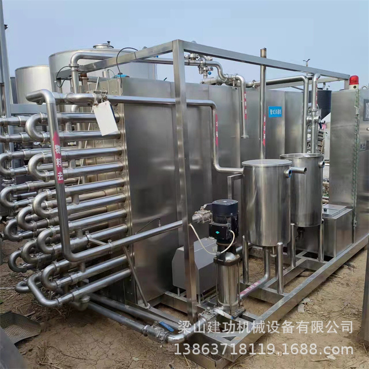 二手管式高温瞬时杀菌机 不锈钢鲜奶果汁巴氏杀菌设备 管式杀菌机
