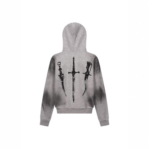 Vintage American Retro distressed hooded plush design sweatshirt for men and women, street fashion faux fur hooded sweatshirt, European and American style.