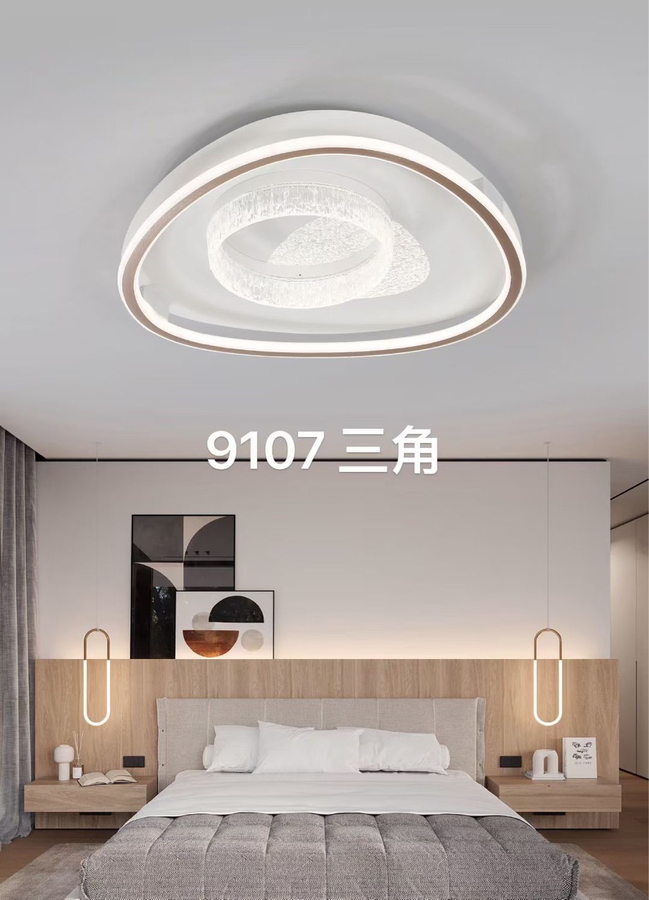 Luz de techo moderna simple LED luna red roja protector de ojos estrellas amor lámpara de dormitorio redonda lámpara de habitación infantil
