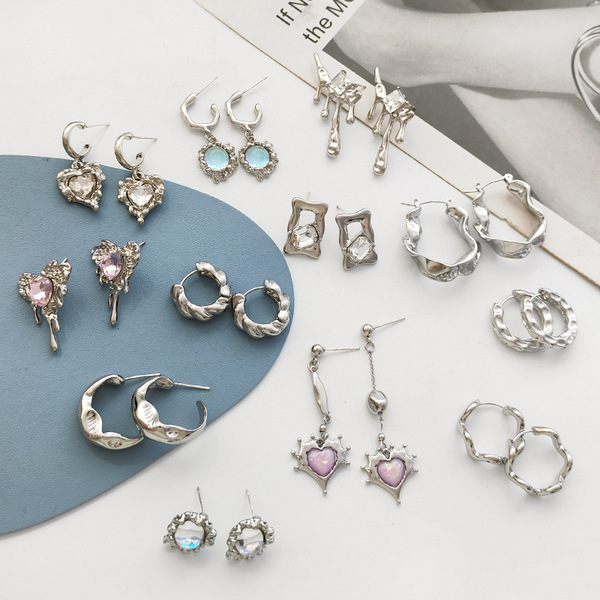 Trend earrings hip-hop style