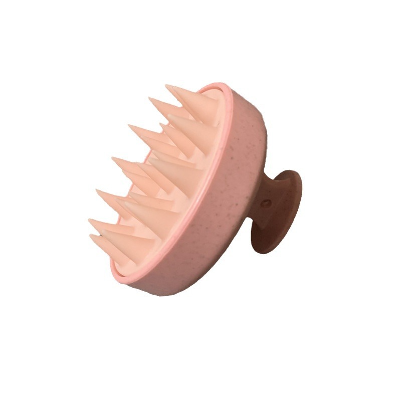 Mate de paja de trigo champú de silicona champú cepillo de masaje cuero cabelludo limpieza cepillo champú peine para hombres y mujeres