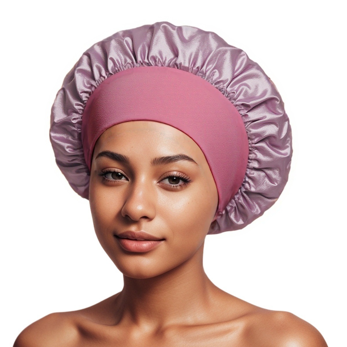 Sombrero de dormir de color elástico de borde ancho transfronterizo de Amazon Sombrero de cuidado del cabello de salón de belleza para mujer Sombrero de quimioterapia de confinamiento