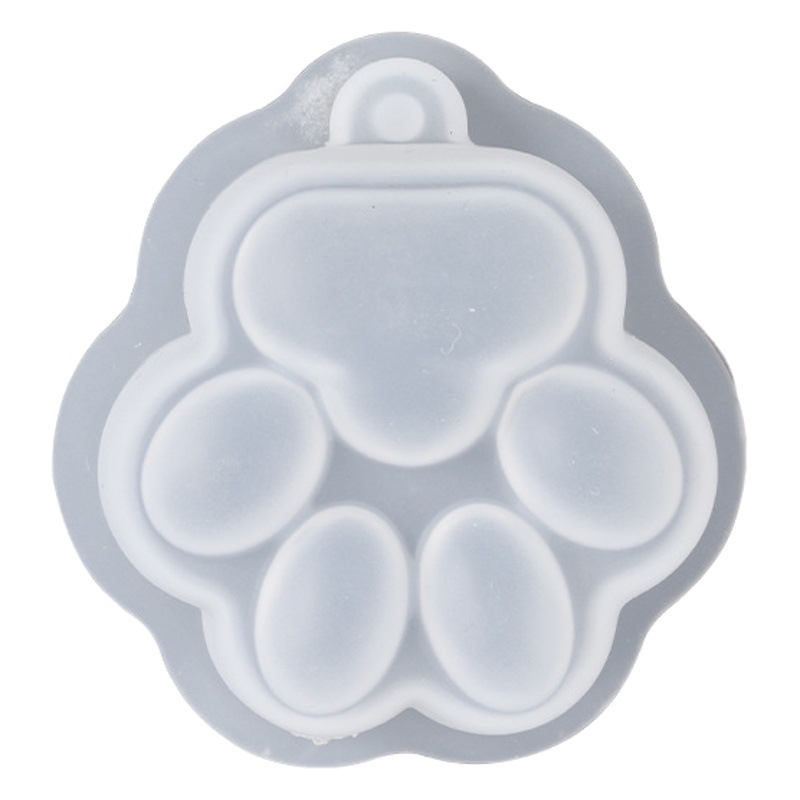 Poppy diy drop pendant keychain single with hole semi-three-dimensional cat claw five-pointed star flower silicone mold