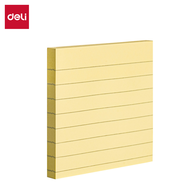 델리 BT300 메모장 76mm × 76mm100 (노란색 수평선) (이)