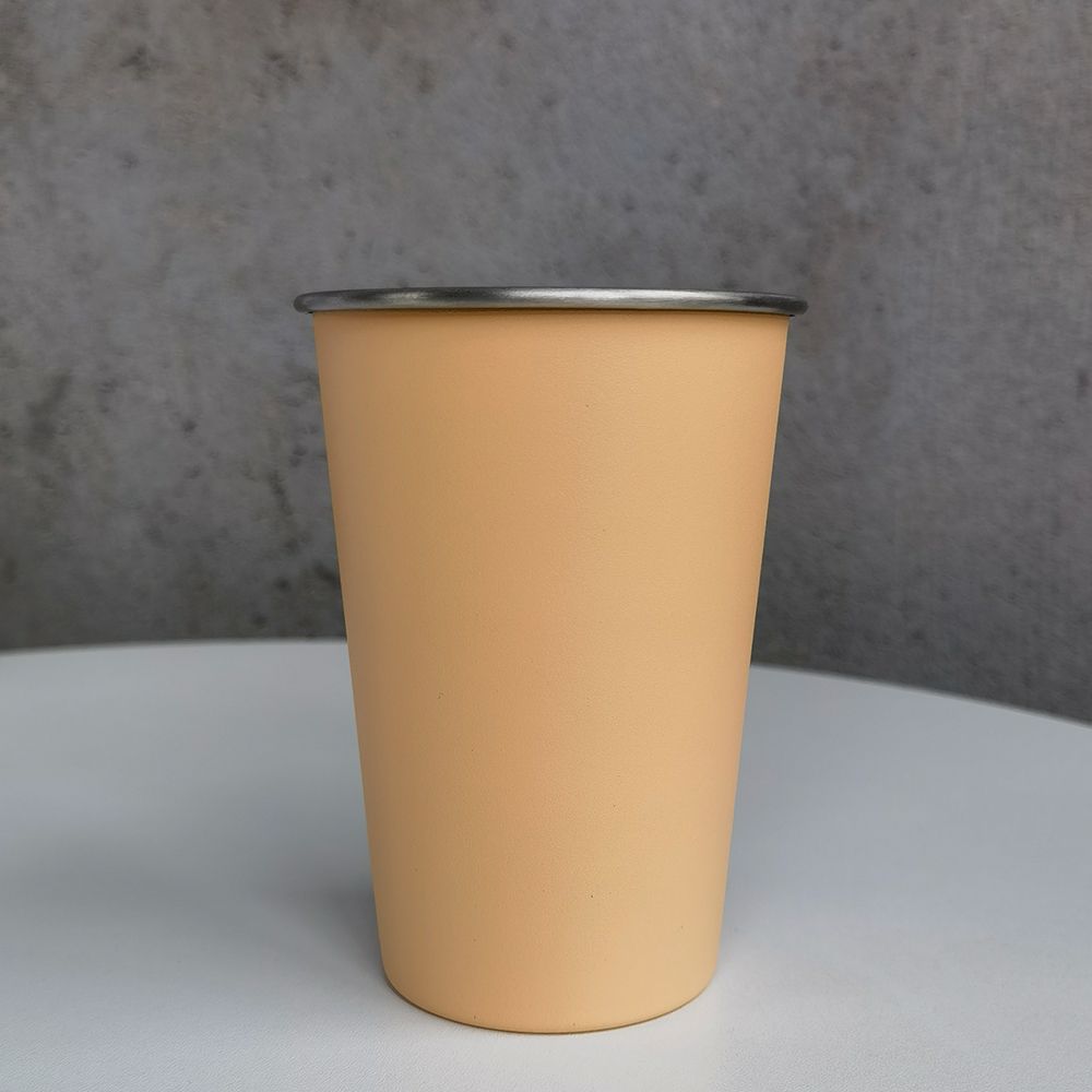 Taza de camping café claro mate