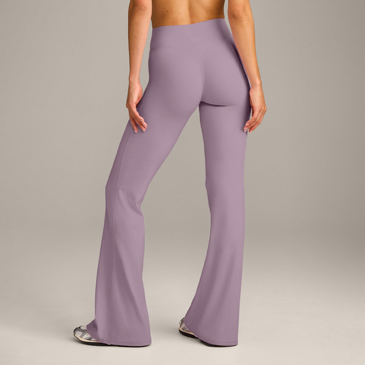 Pantalones microacampanados desnudos transfronterizos, cintura alta, abdomen, levantamiento de glúteos, ropa deportiva, ropa de fitness, pantalones anchos, pantalones de yoga con trompeta, mujeres image 14