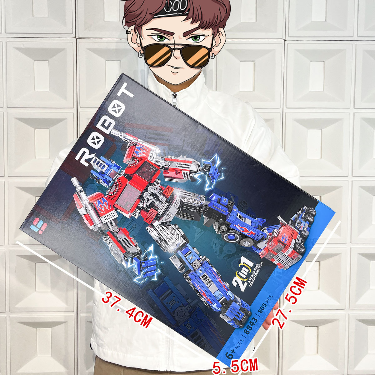 Juguetes de bloques de construcción LEGO compatibles con Wasp Mecha Optimus Prime deformación puzzle ensamblaje regalo para niños regalos de agencia de quiosco image 7