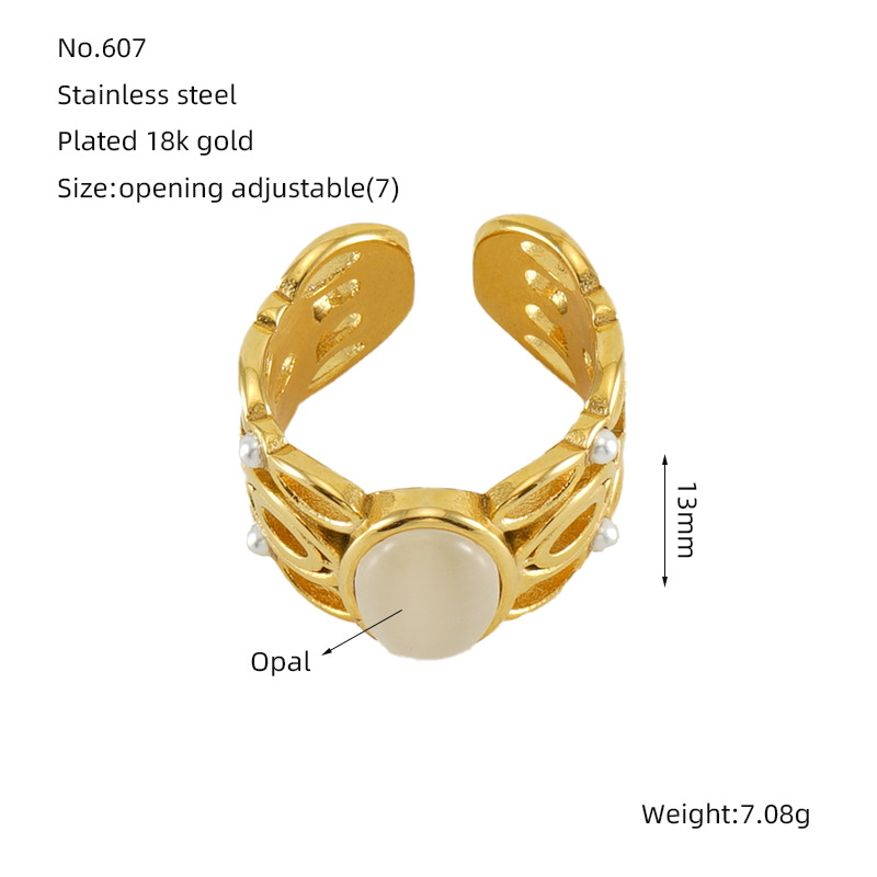 Transfronterizo europeo y americano estilo retro anillo de acero inoxidable con incrustaciones de Pavo Real anillo unisex joyería al por mayor