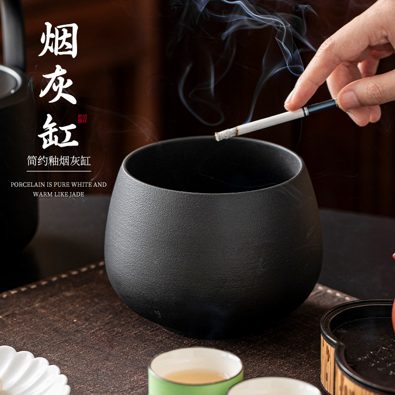 Ru窑 cerámica gran construcción de agua de té de lavado de agua de té sin cubierta mesa de secado de té tanque de residuos de té accesorios de té de kung fu doméstico
