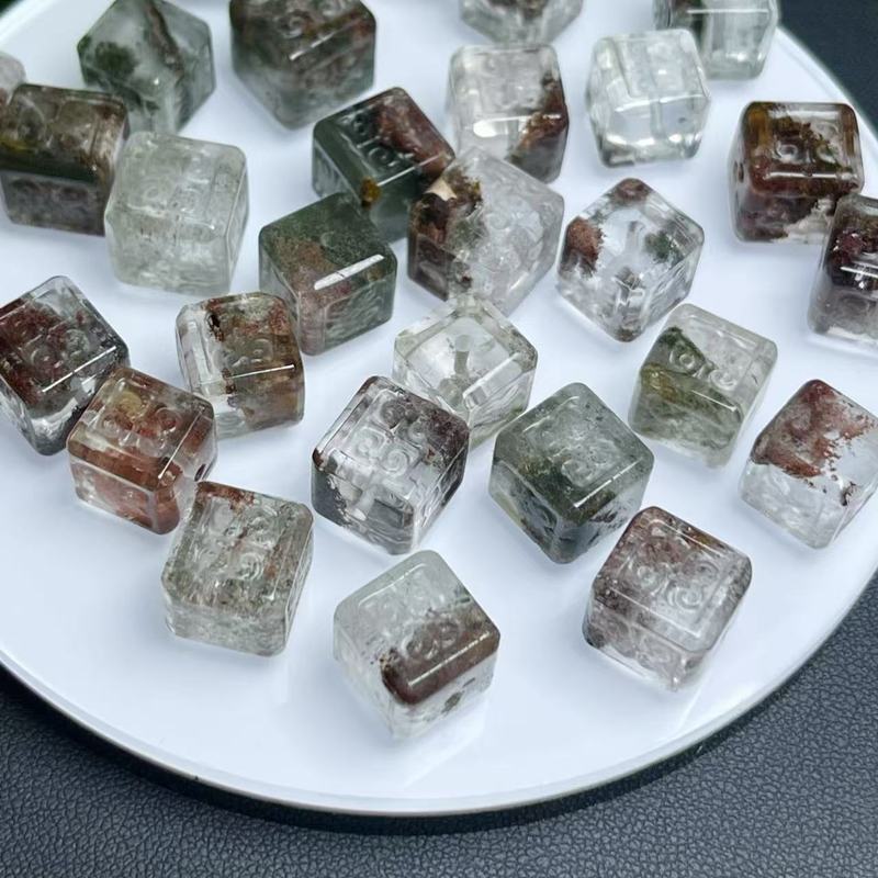 天然水晶双尖diy饰品不规则散珠子粉黄白紫水晶随形手串单珠配件|undefined