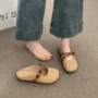 包头法式新款平底半拖鞋